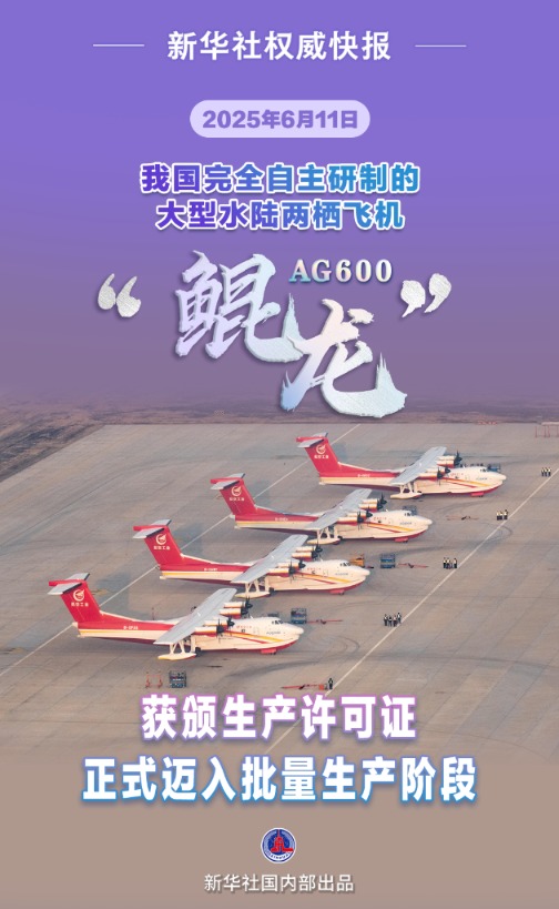 专业配资实操盘 获颁生产许可证！AG600飞机正式迈入批量生产阶段